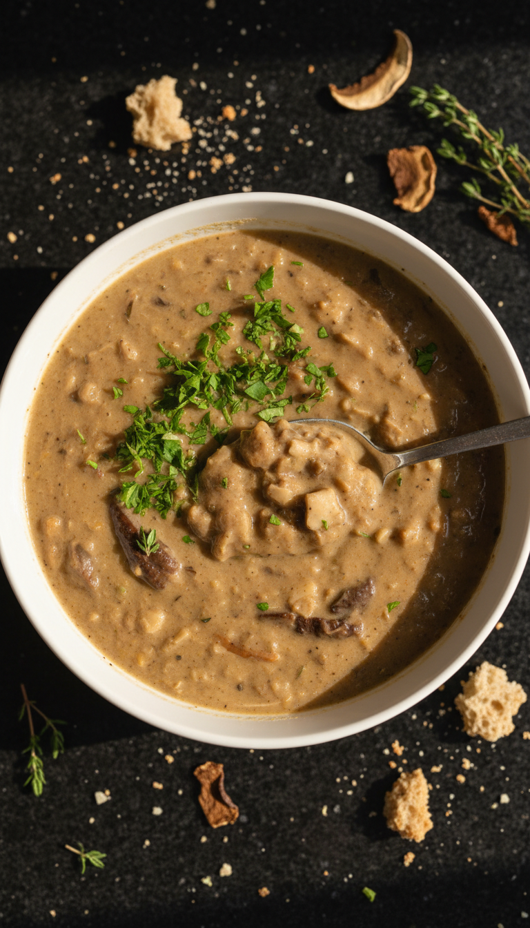 Cremige Waldpilz Suppe