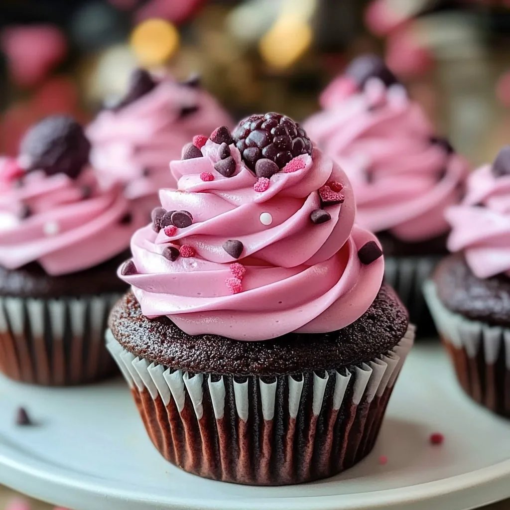 Himmlische Schokoladen-Himbeer-Cupcakes