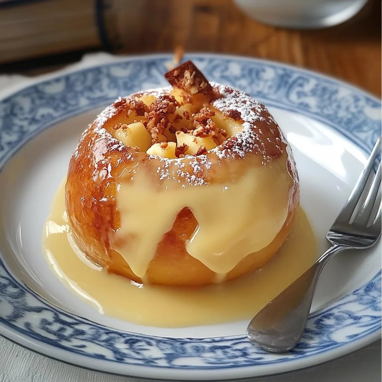 Klassischer Bratapfel mit Marzipan