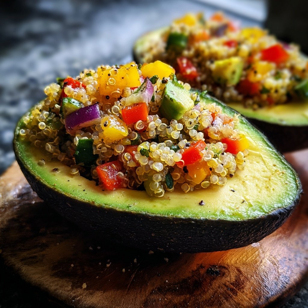 Gefüllte Avocado mit Quinoa