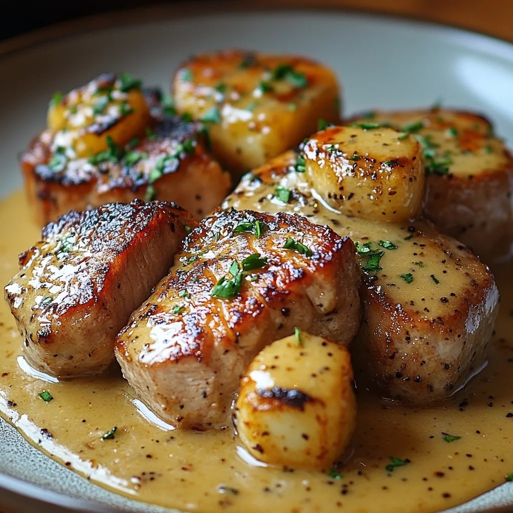 Schweinefilet mit cremiger Dijon-Sauce: Ein Unglaubliches Ultimatives Rezept für 4 Personen