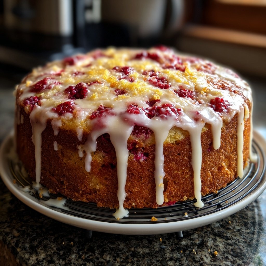 Einfache Himbeer-Vanille Torte