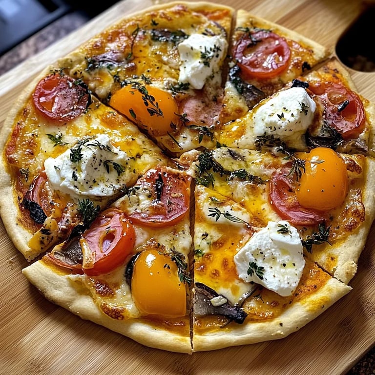 Kürbis-Flammkuchen mit Feta