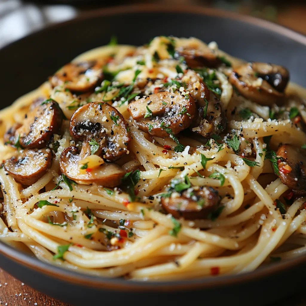 Spaghetti mit Pilzen und Knoblauch: Ein Unglaubliches Ultimatives Rezept für 4 Personen