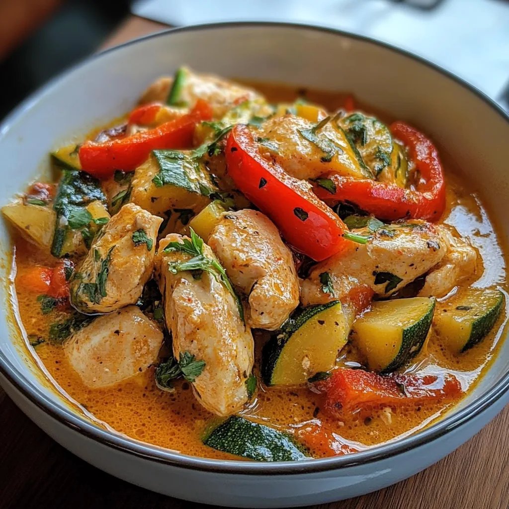 Cremiges Paprika-Zucchini-Hähnchen: Ein Unglaubliches Rezept für Jeden Tag