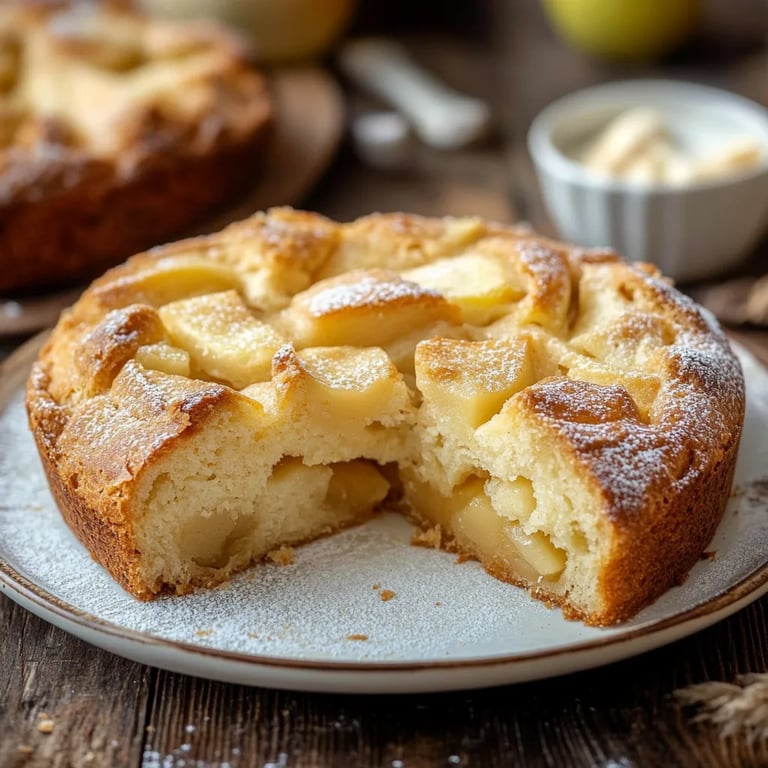 Versunkener Apfelkuchen vom Blech