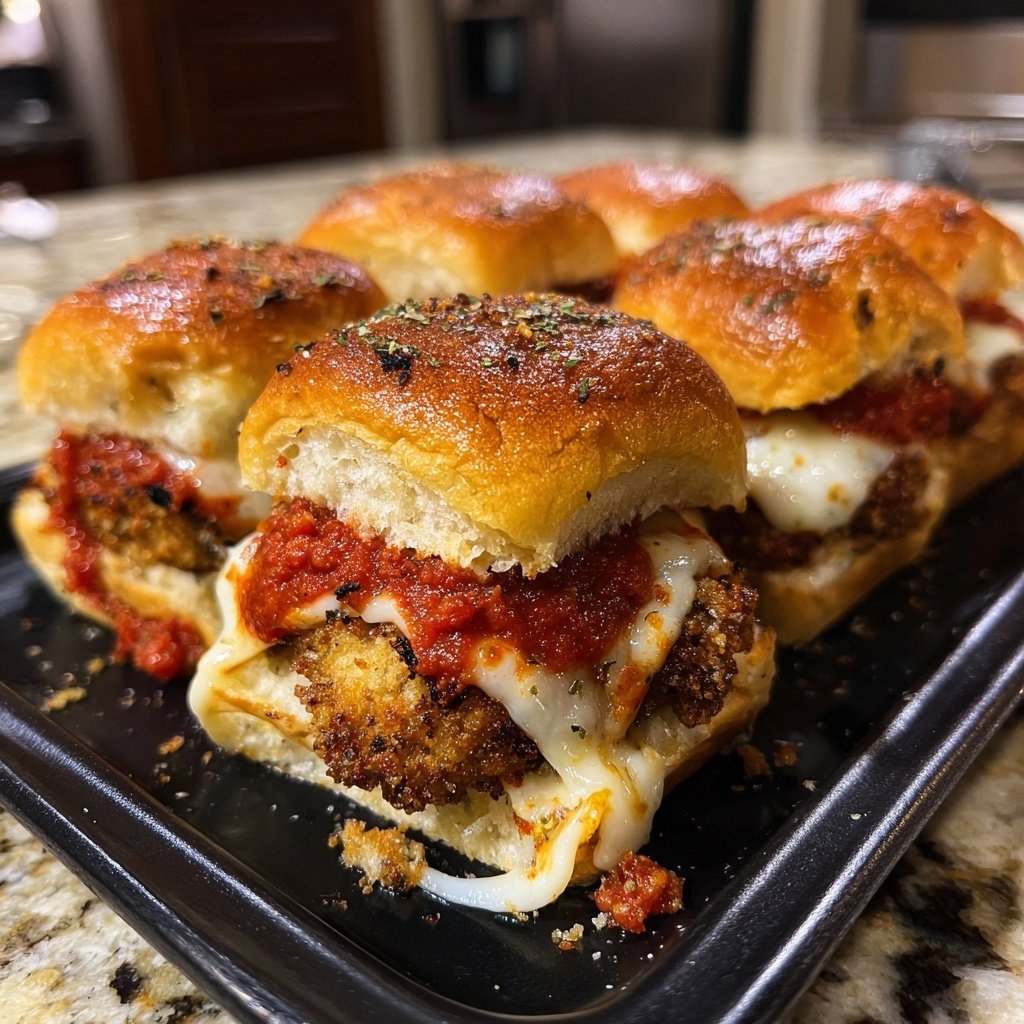 Knusprige Chicken Parmesan Sliders