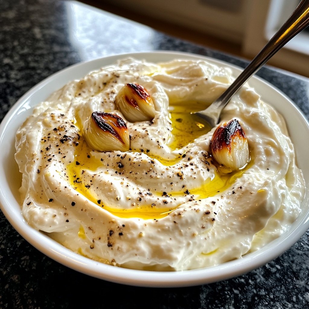 Gerösteter Knoblauch Hausgemachte Mayonnaise