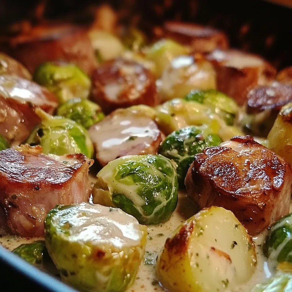 Rosenkohl - Kartoffel - Kasseler - Pfanne von Hermine