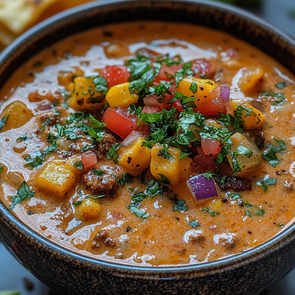 Cremige Taco-Suppe: Ein Unglaubliches Ultimatives Rezept für 4 Portionen