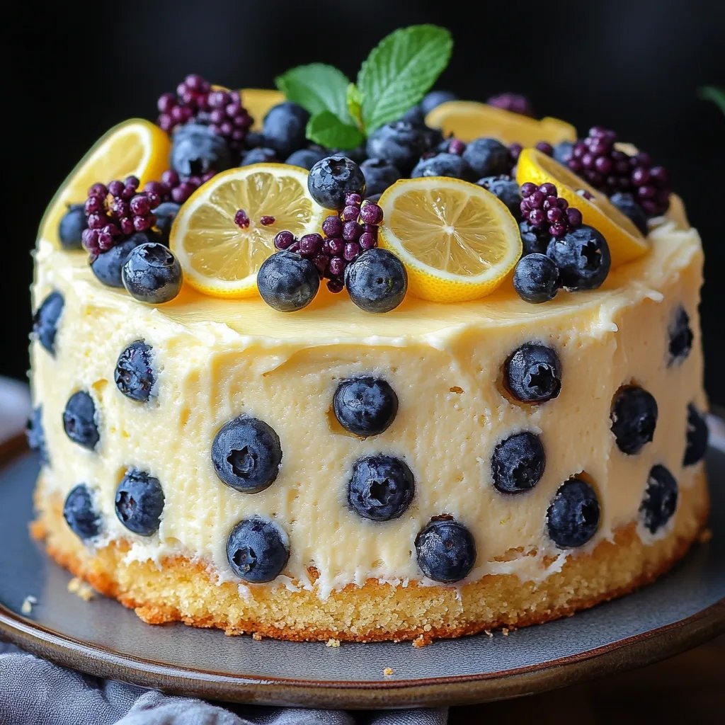 Zuckerfreier veganer und glutenfreier Zitronen-Blaubeer-Kuchen: Ein Unglaubliches Ultimatives Rezept für 5 Sinne