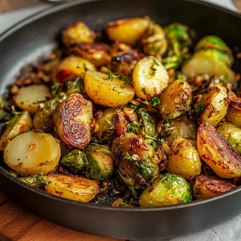 Rosenkohl-Kartoffel-Pfanne