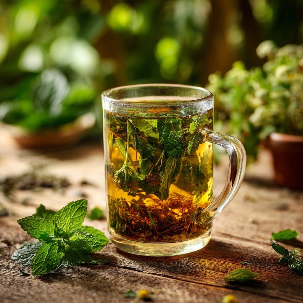 Heilender Löwenzahntee mit Kräutern