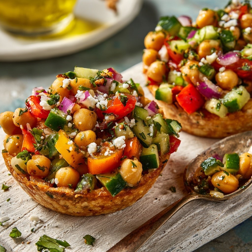 Mediterranean Chickpea Salad Cups