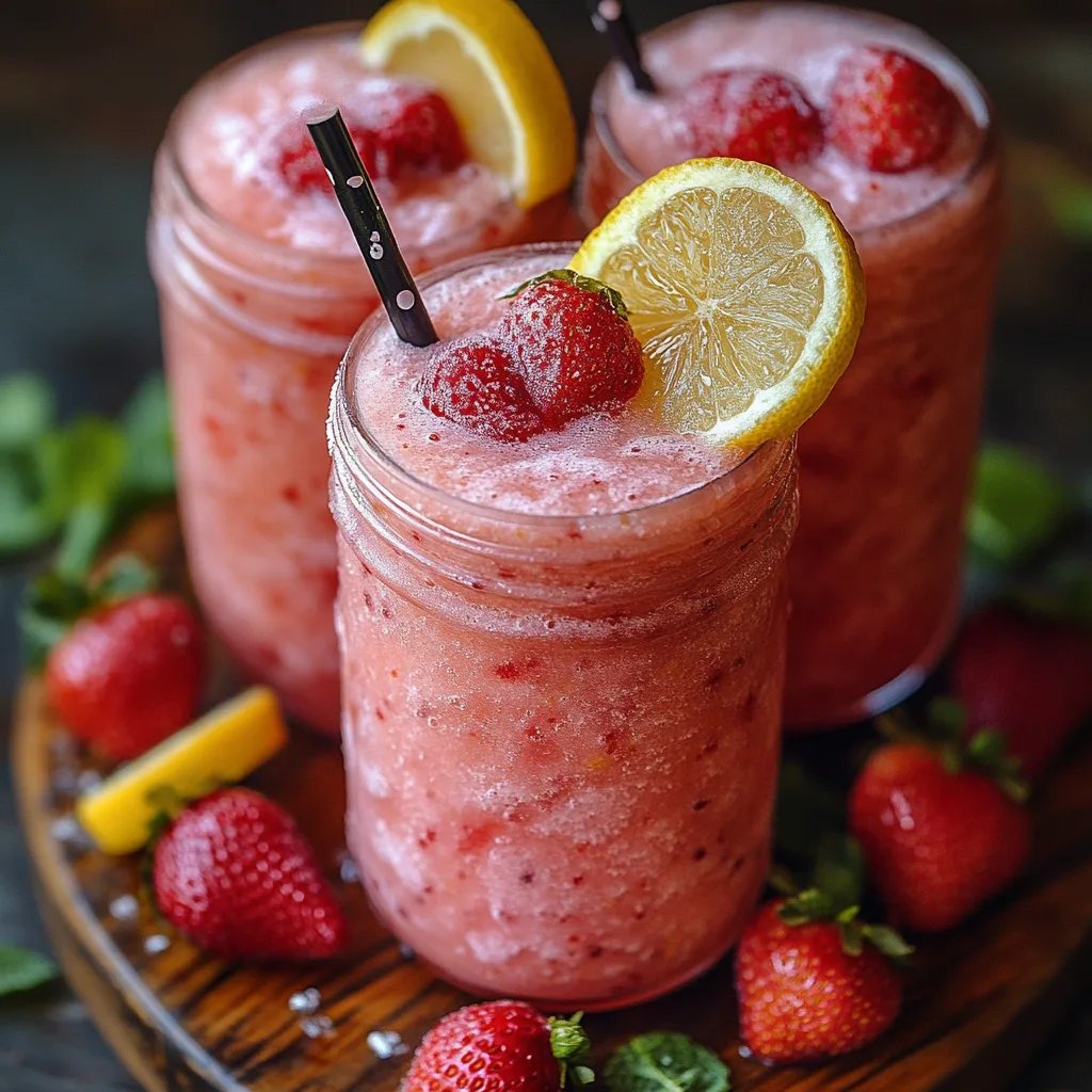 Gefrorene Erdbeer-Zitronenlimonade: Ein Unglaubliches Ultimatives Rezept mit 5 Schritten
