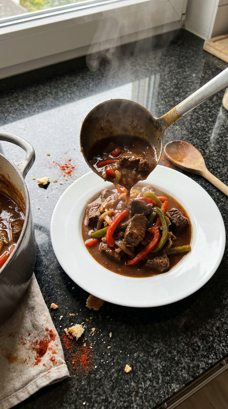 Einfache Rinder Gulasch Rezept für die Familie