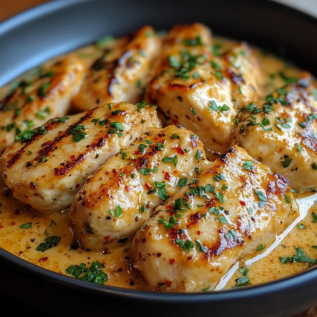 <p>Hähnchenfilet in würziger, cremiger Parmesansauce: Ein Unglaubliches Ultimatives Rezept für 4 Personen</p>