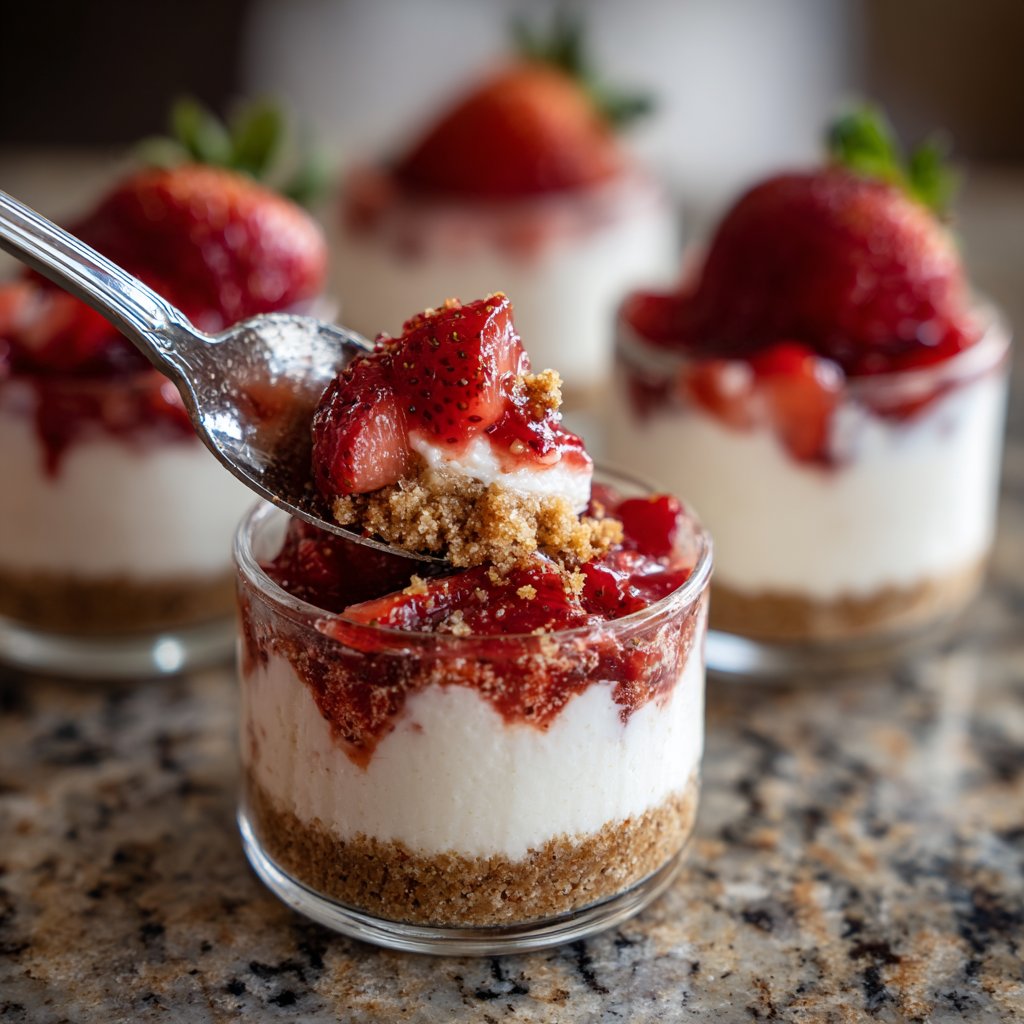 No-Bake Strawberry Cheesecake Cups