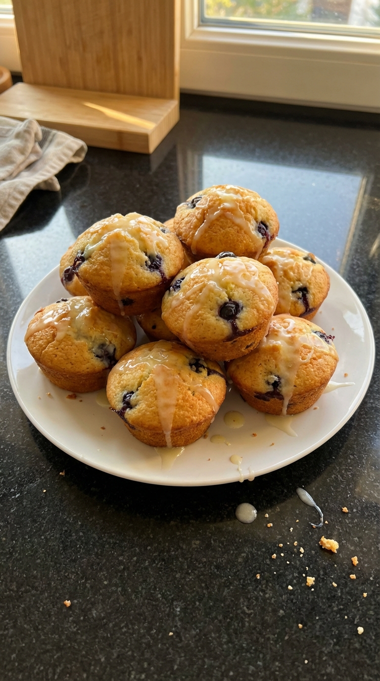 Spritzige Zitronen Heidelbeer Muffins​