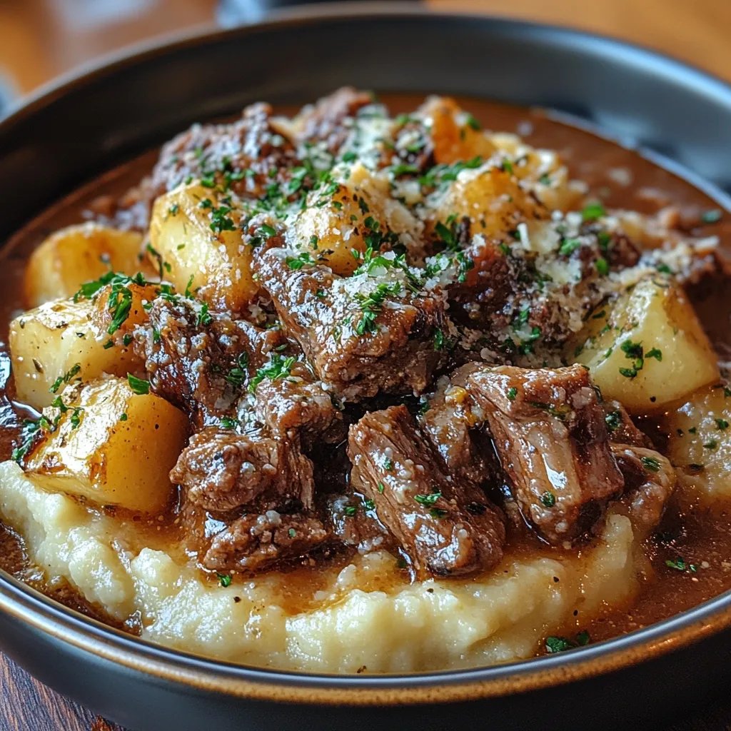 Rinderkurzrippen-Ragout mit Parmesan-Kartoffelpüree: Ein Unglaubliches Ultimatives Rezept