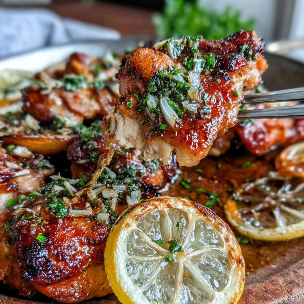 Zitronen Knoblauch Hähnchenpfanne