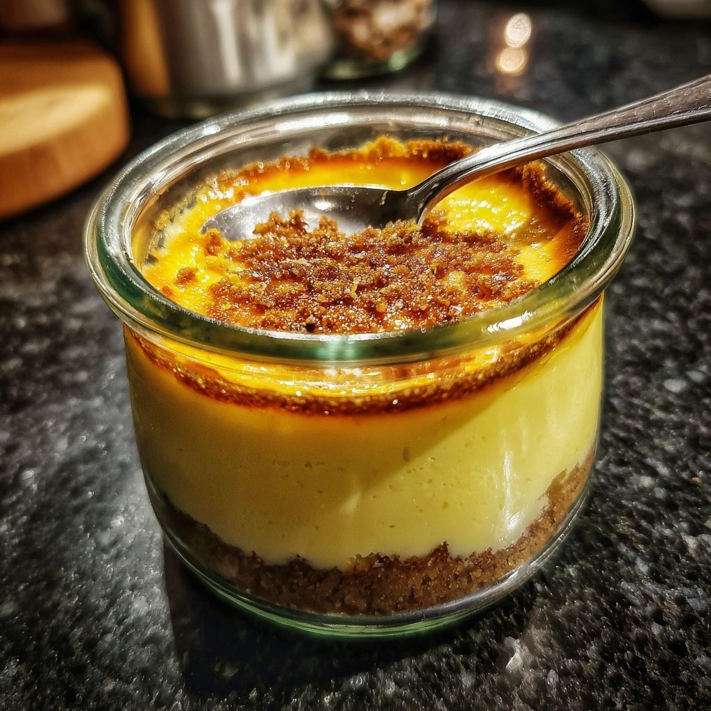 Zitronen-Vanille-Käsekuchen im Glas