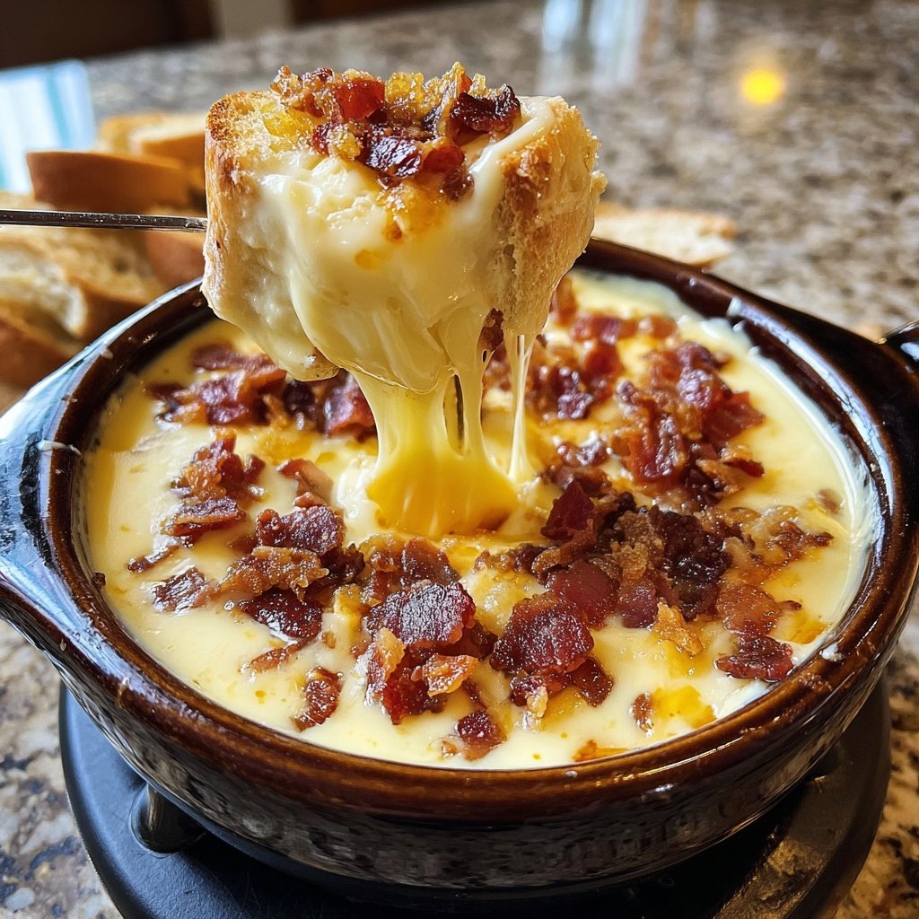 Köstliches Ahorn Speck Fondue