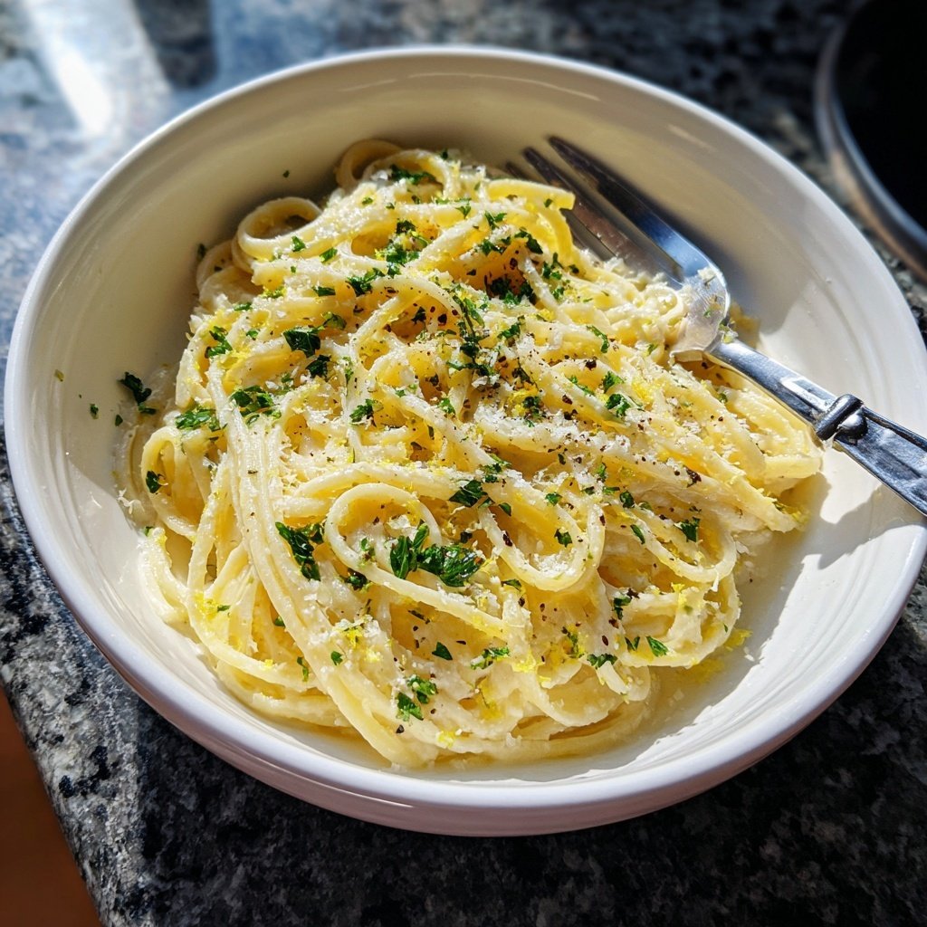 Simple Lemon Garlic Pasta